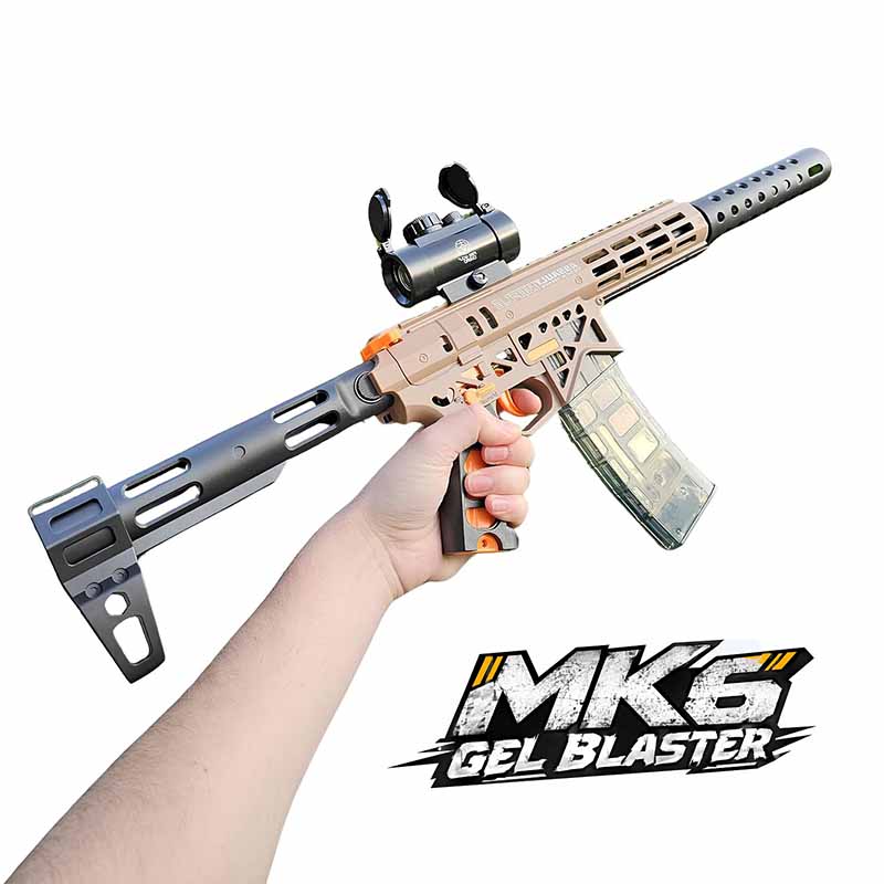 تفنگ تیر ژله ای شارژی MK6 مدل ST 710A | رگباری حرفه‌ای با باتری لیتیومی